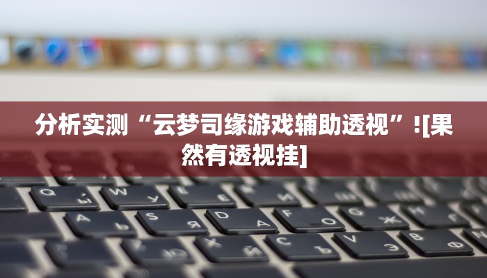 分析实测“云梦司缘游戏辅助透视”![果然有透视挂]