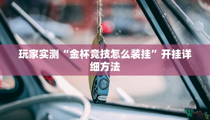 玩家实测“金杯竞技怎么装挂”开挂详细方法