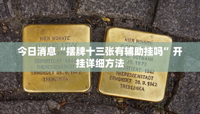 今日消息“摆牌十三张有辅助挂吗”开挂详细方法