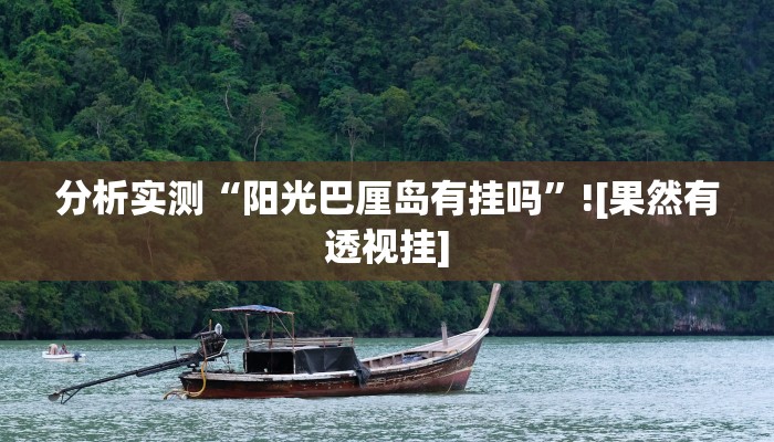 分析实测“阳光巴厘岛有挂吗”![果然有透视挂]
