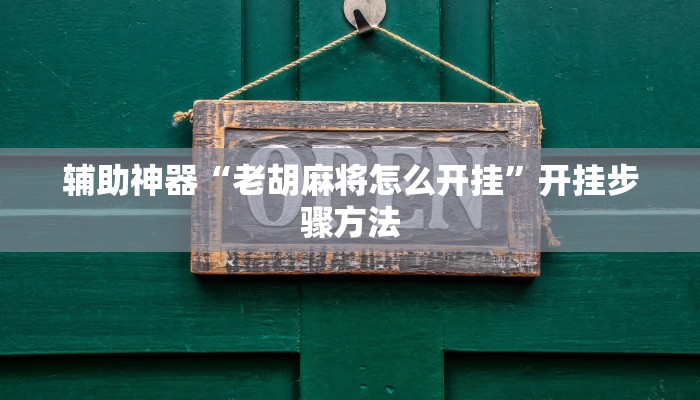 辅助神器“老胡麻将怎么开挂”开挂步骤方法