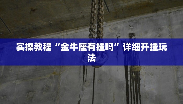 实操教程“金牛座有挂吗”详细开挂玩法