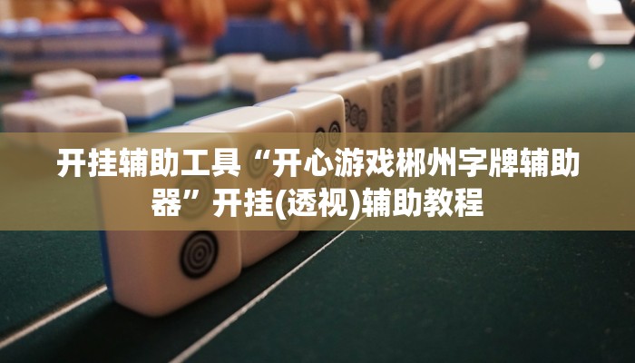 开挂辅助工具“开心游戏郴州字牌辅助器”开挂(透视)辅助教程