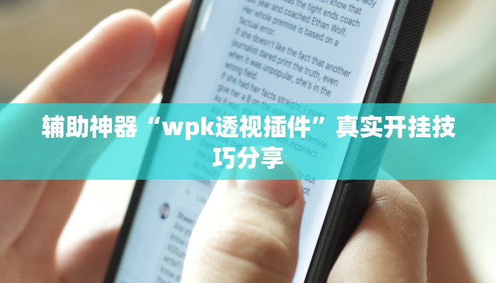 辅助神器“wpk透视插件”真实开挂技巧分享