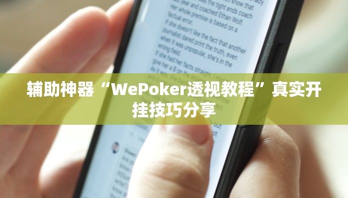 辅助神器“WePoker透视教程”真实开挂技巧分享