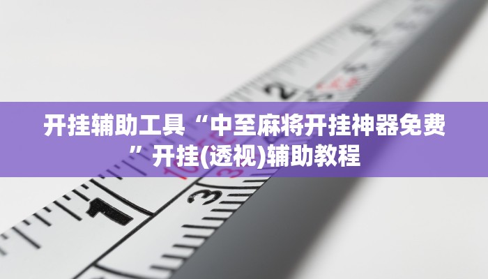 开挂辅助工具“中至麻将开挂神器免费”开挂(透视)辅助教程