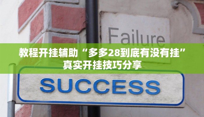 教程开挂辅助“多多28到底有没有挂”真实开挂技巧分享