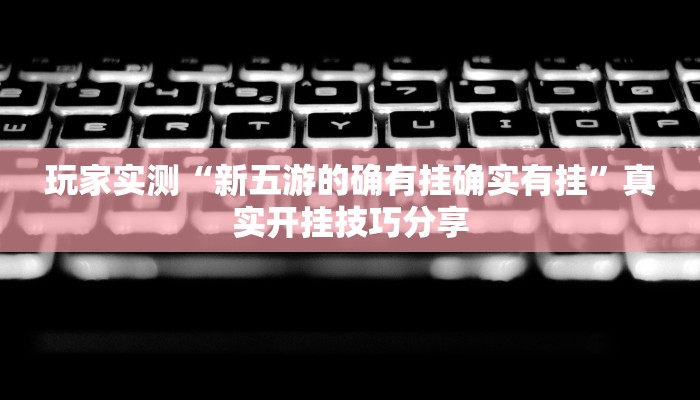 玩家实测“新五游的确有挂确实有挂”真实开挂技巧分享
