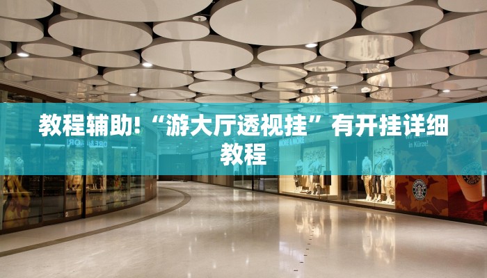 教程辅助!“游大厅透视挂”有开挂详细教程